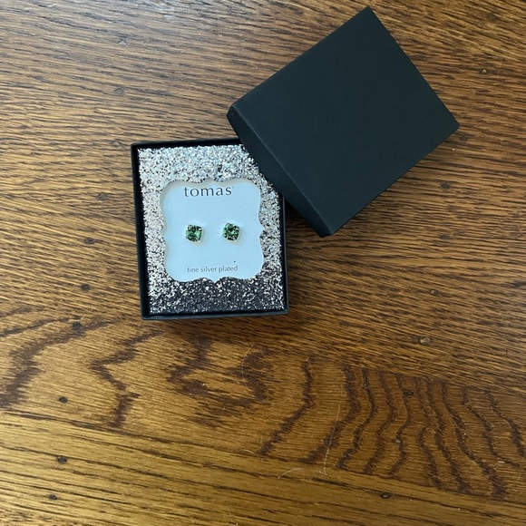 Tomas Green Stud Earrings NWT - Picture 1 of 3